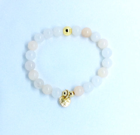 Gold Filled Aventurine Sand Dollar Bracelet