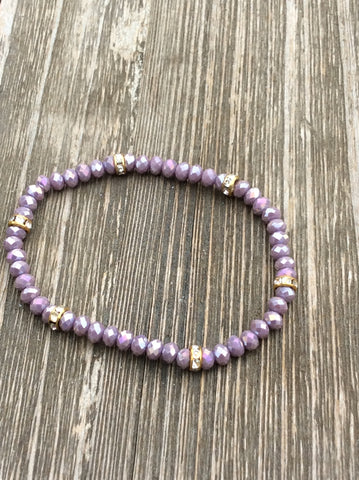 Lavender Sparkle Stretch Bracelet