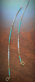 Delicate Turquoise, White, & Bronze Bracelet