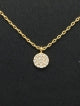 Gold Dipped Round Pendant Necklace