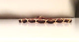 Gold Filled Chain Woven on Leather