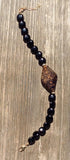 Natural Stone Flat Agate Bracelet