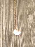 17"Gold Filled Necklace with Large Moon Charm