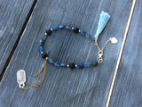 Labradorite Bracelet with Gold Filled Accents