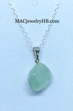 Rough Shape Aquamarine Pendant Necklace