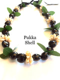 Kukui Nut Lei with Pukka Shells 