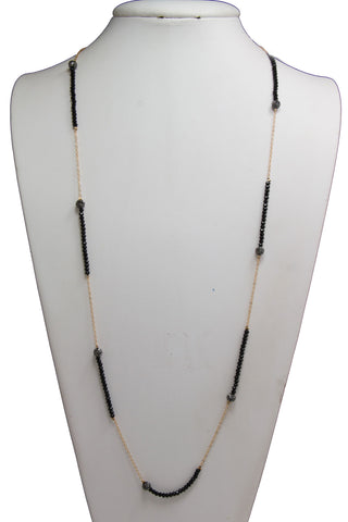 Crystal Pave Ball Long Necklace