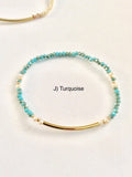 GF  Tube Crystal Stretch Bracelet