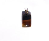 18x13mm Brown Pendant Necklace w/ 17" GF Chain