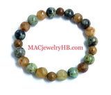 African Turquoise and Agate Men’s Bracelet