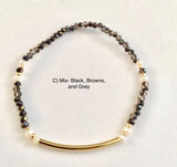 GF  Tube Crystal Stretch Bracelet