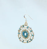 Gold Filled Mandala Earrings - Turquoise & Gold