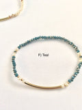 GF  Tube Crystal Stretch Bracelet