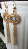 Opal Chain Earrings