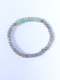 Labradorite & Jade Stretch Bracelet