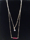 Double Chain Ruby Necklace