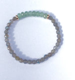 Labradorite & Jade Stretch Bracelet