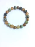 African Turquoise and Agate Men’s Bracelet