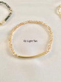 GF  Tube Crystal Stretch Bracelet