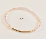 GF  Tube Crystal Stretch Bracelet