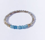 Labradorite & Jade Stretch Bracelet