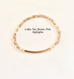 GF  Tube Crystal Stretch Bracelet