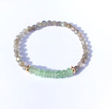 Labradorite & Jade Stretch Bracelet