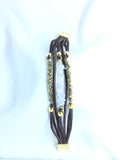 Multi Strand Moonstone Leather Bracelet