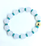 Quartz Stretch with Turquoise Spacers