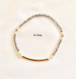 GF  Tube Crystal Stretch Bracelet