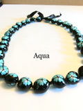Aqua Kukui Nut lei