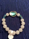 Jade GF and CZ Bracelet