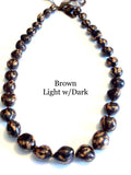 Kukui Nut Lei Natural Cream and Brown